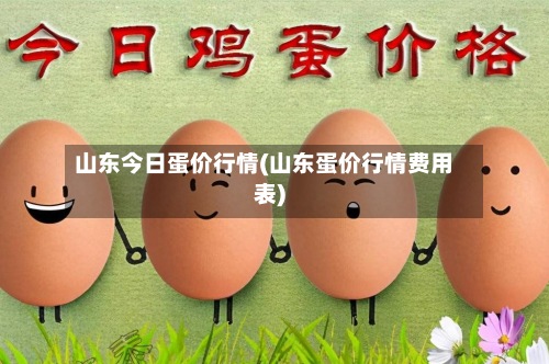 山东今日蛋价行情(山东蛋价行情费用表)-第3张图片