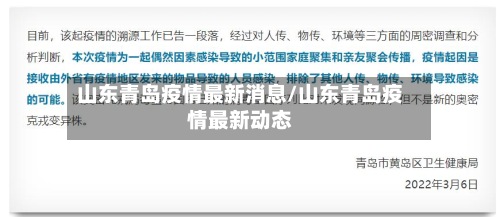 山东青岛疫情最新消息/山东青岛疫情最新动态-第2张图片