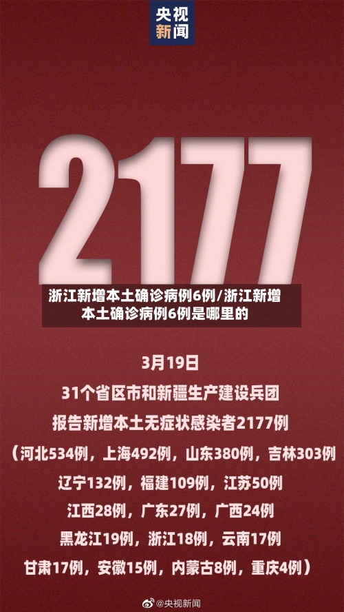 浙江新增本土确诊病例6例/浙江新增本土确诊病例6例是哪里的-第3张图片