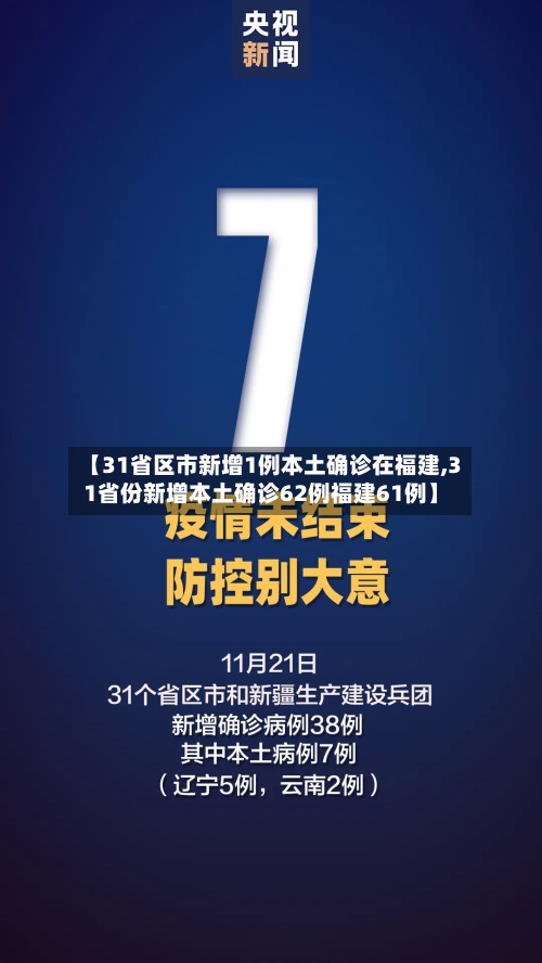 【31省区市新增1例本土确诊在福建,31省份新增本土确诊62例福建61例】