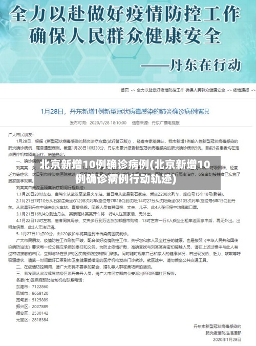 北京新增10例确诊病例(北京新增10例确诊病例行动轨迹)