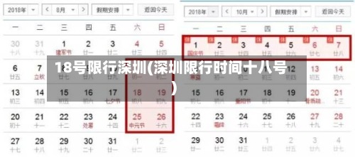 18号限行深圳(深圳限行时间十八号)