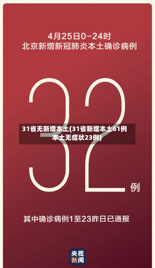 31省无新增本土(31省新增本土61例 本土无症状23例)-第3张图片