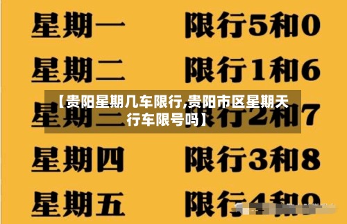 【贵阳星期几车限行,贵阳市区星期天行车限号吗】-第3张图片