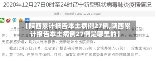 【陕西累计报告本土病例27例,陕西累计报告本土病例27例是哪里的】-第2张图片