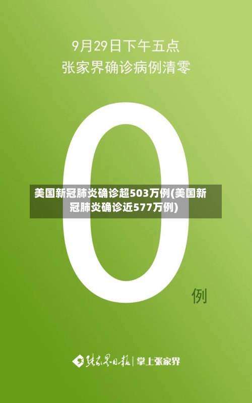 美国新冠肺炎确诊超503万例(美国新冠肺炎确诊近577万例)