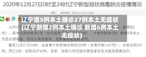 辽宁增5例本土确诊27例本土无症状(辽宁新增2例本土确诊 新增6例本土无症状)-第3张图片