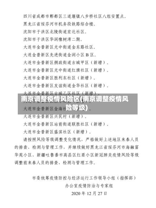 南京调整疫情风险区(南京调整疫情风险等级)-第2张图片