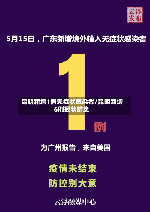 昆明新增1例无症状感染者/昆明新增6例冠状肺炎