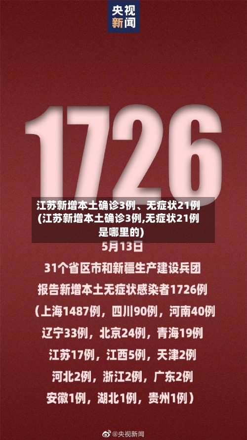 江苏新增本土确诊3例、无症状21例(江苏新增本土确诊3例,无症状21例是哪里的)