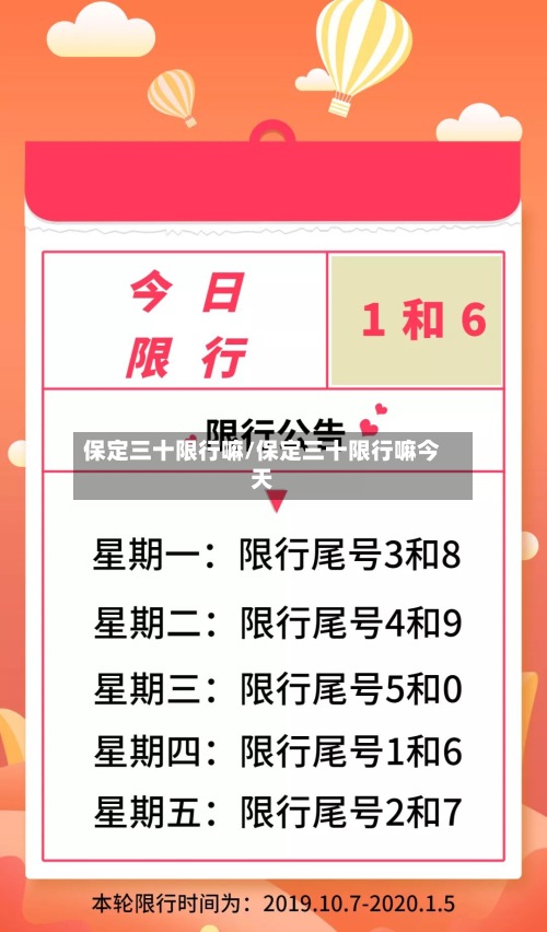 保定三十限行嘛/保定三十限行嘛今天-第3张图片