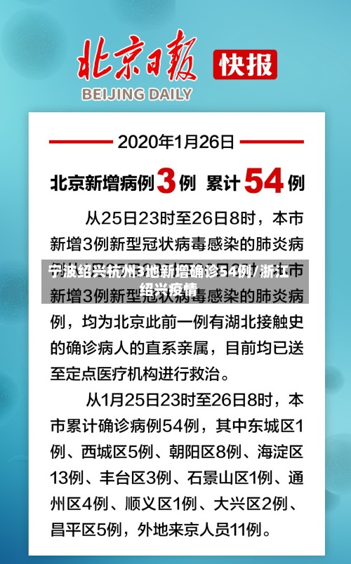 宁波绍兴杭州3地新增确诊54例/浙江绍兴疫情