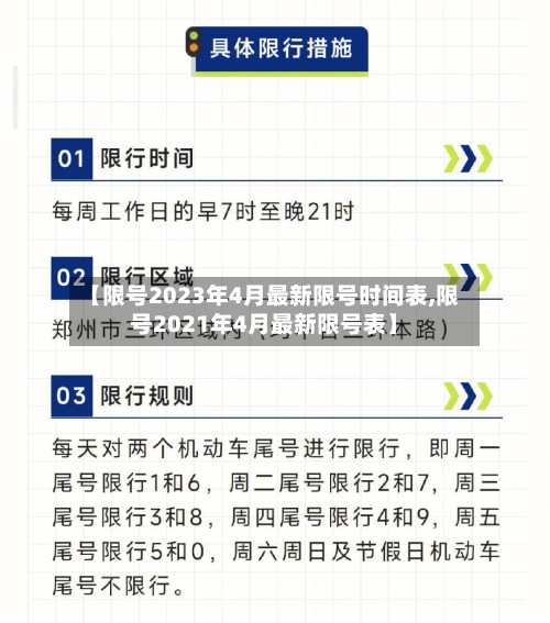 【限号2023年4月最新限号时间表,限号2021年4月最新限号表】