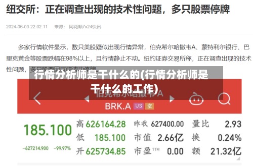 行情分析师是干什么的(行情分析师是干什么的工作)-第2张图片