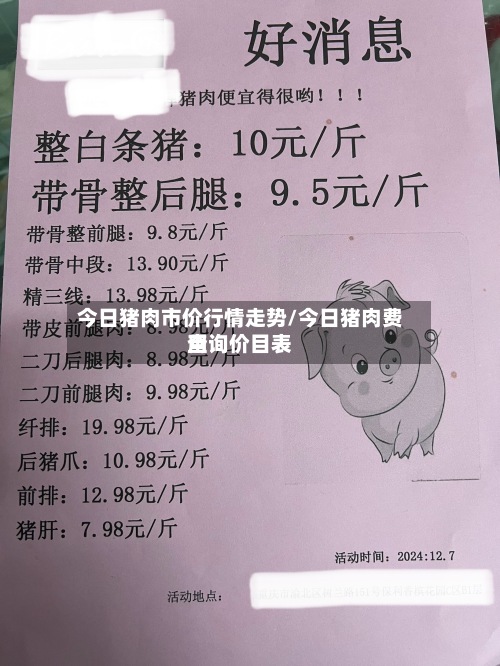 今日猪肉市价行情走势/今日猪肉费用查询价目表