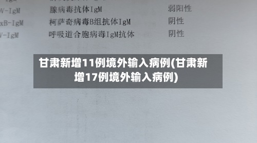 甘肃新增11例境外输入病例(甘肃新增17例境外输入病例)