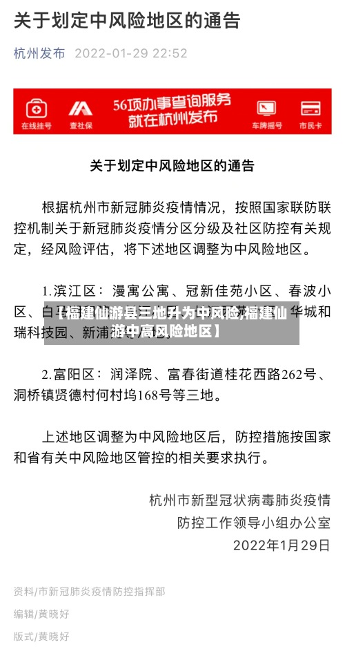 【福建仙游县三地升为中风险,福建仙游中高风险地区】-第2张图片
