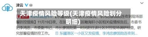 天津疫情风险等级(天津疫情风险划分明细)