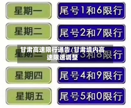 甘肃高速限行通告/甘肃境内高速限速调整-第3张图片