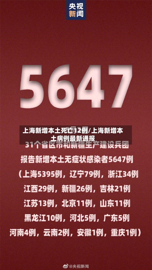 上海新增本土死亡12例/上海新增本土病例最新通报
