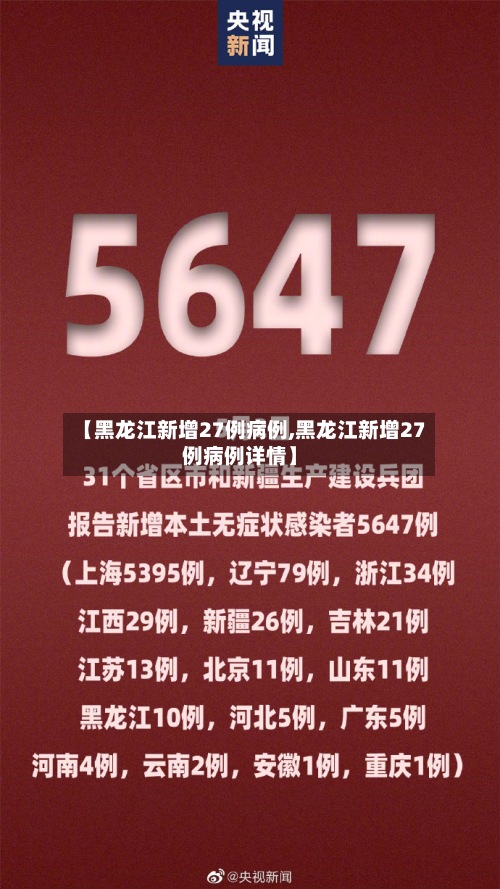 【黑龙江新增27例病例,黑龙江新增27例病例详情】-第3张图片