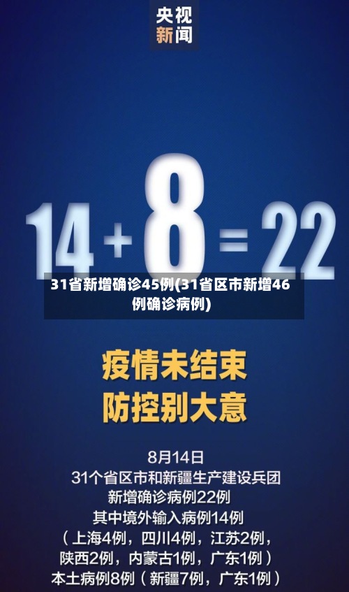 31省新增确诊45例(31省区市新增46例确诊病例)